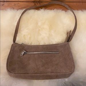 Brandy Melville suede baguette purse